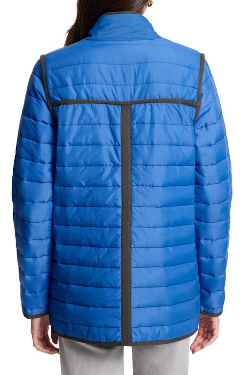 Nic + Zoe Allovette Reversible Puffer Jacket In Blue Multi In Blue Multi