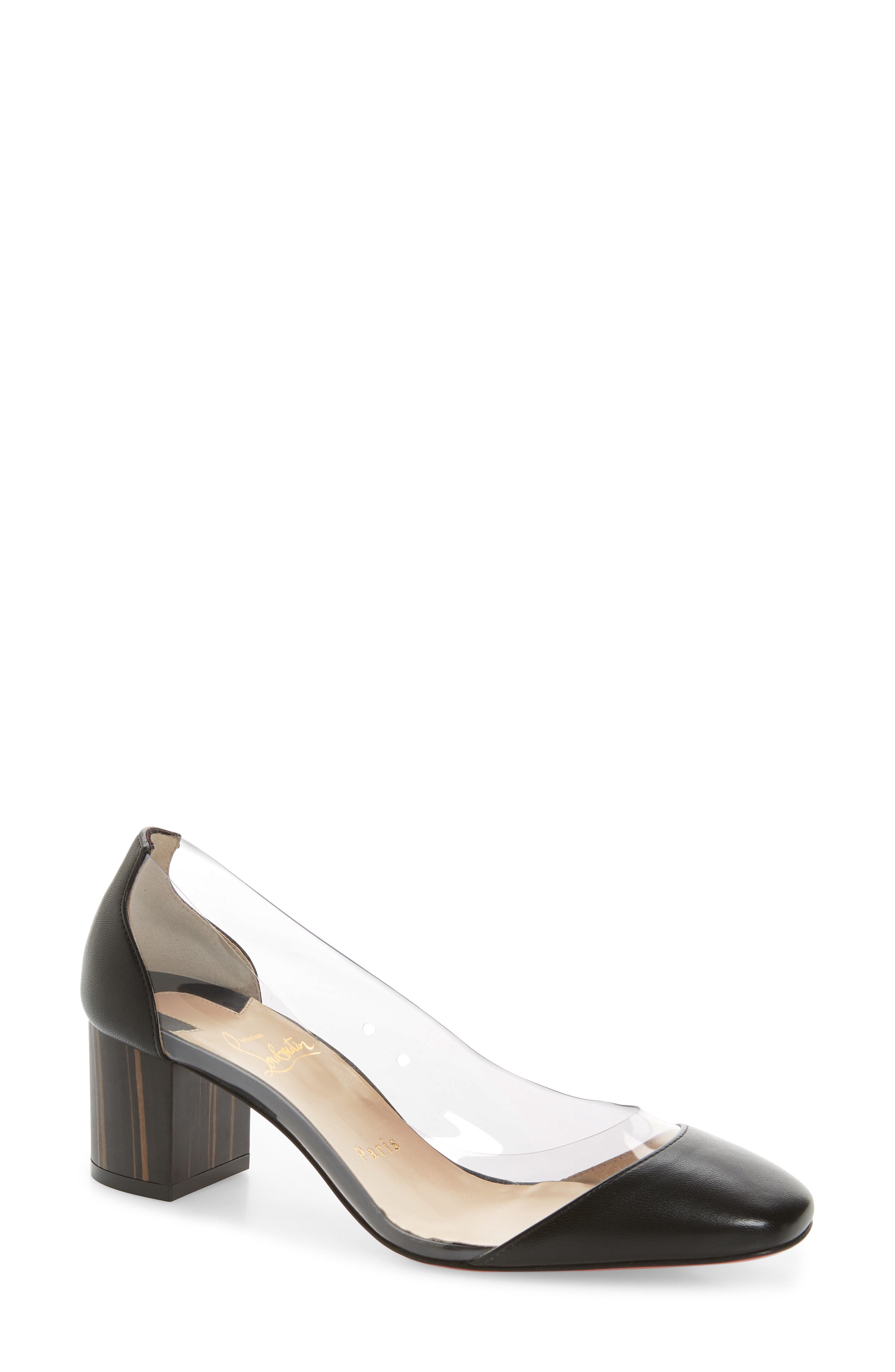 Christian Louboutin Grandola Clear Pump, Black