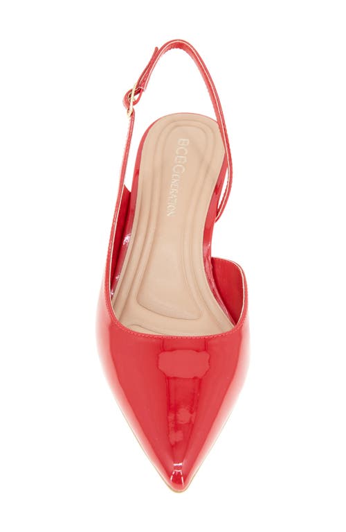 Bcbgeneration Kittie Slingback Kitten Heel Pump In Lipstick Patent