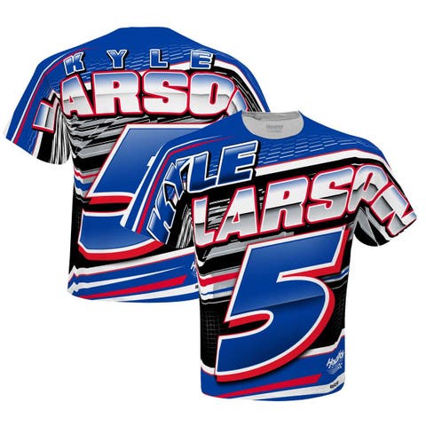 Kyle Larson #5 Hendrick Motorsports Baseball Jersey - White - Large