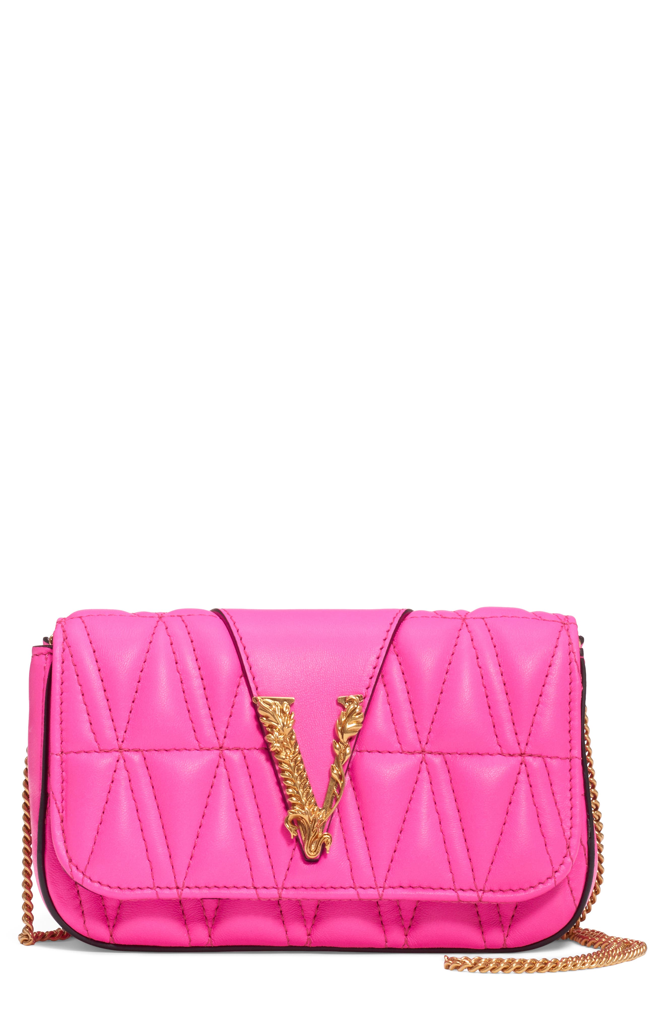 Versace First Line V Matelassé Leather Crossbody Bag Nordstrom