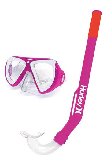 Hurley Kids' Snorkel Set In Pink