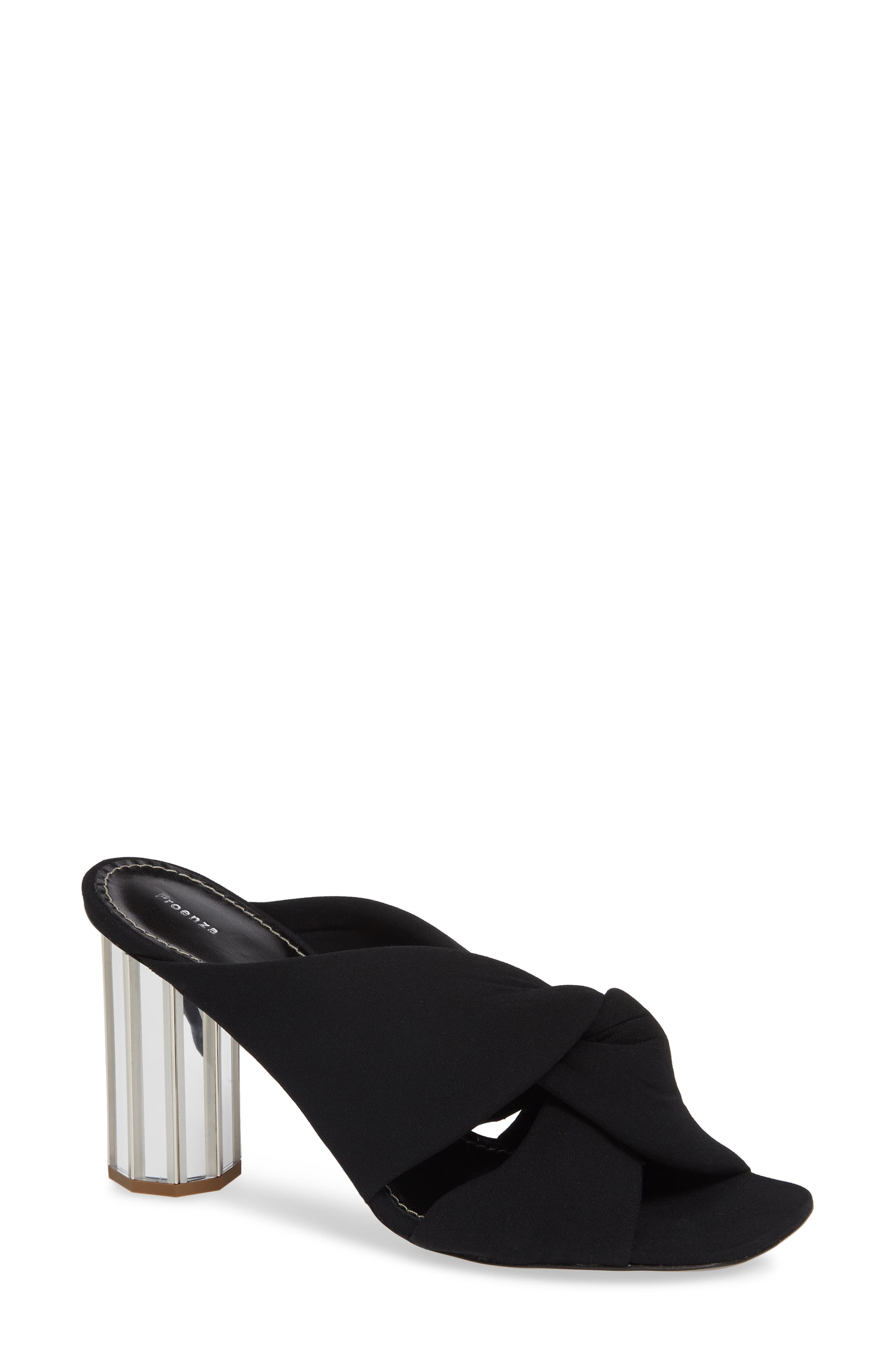 Proenza Schouler Knotted Slide Sandal, Black