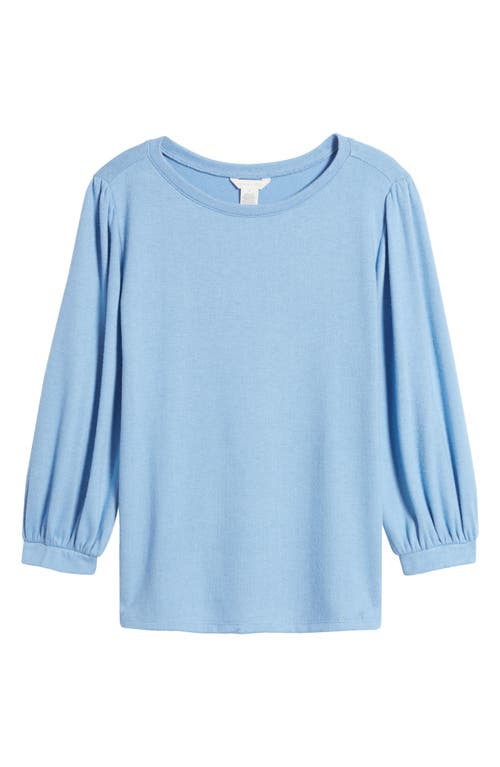 Shop Caslonr Caslon(r) Cozy Knit Top In Blue Lake