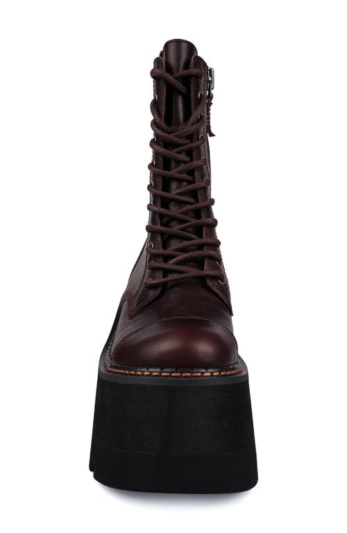 Ziginy Raiza Platform Bootie In Brown