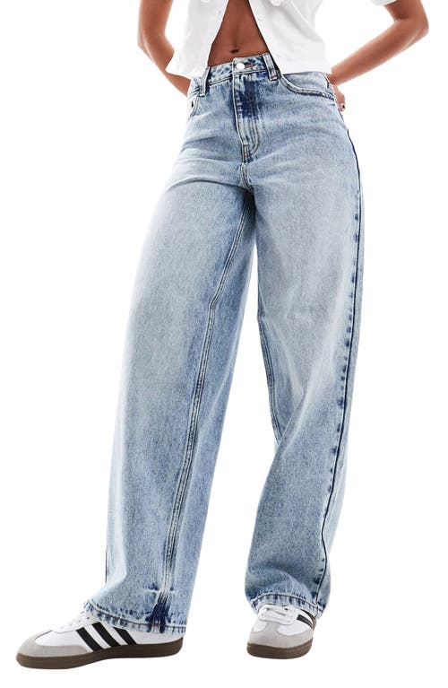 Miss Selfridge Baggy Wide Leg Jeans in Light Blue 