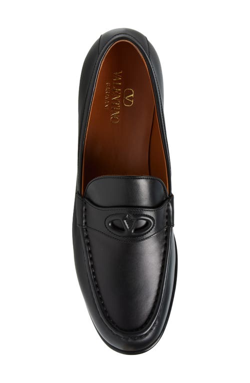 Shop Valentino Garavani Signature Vlogo Loafer In 0no-nero