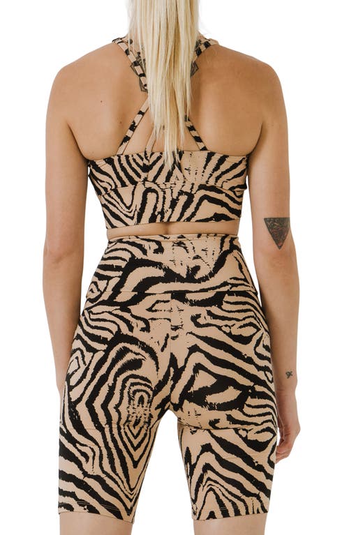 Grey Lab Animal Print Crop Tank In Beige/black