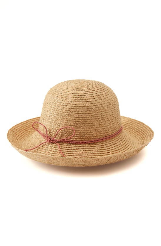 Shop Helen Kaminski Prima 10 Raffia Hat In Natural/ Pomelo