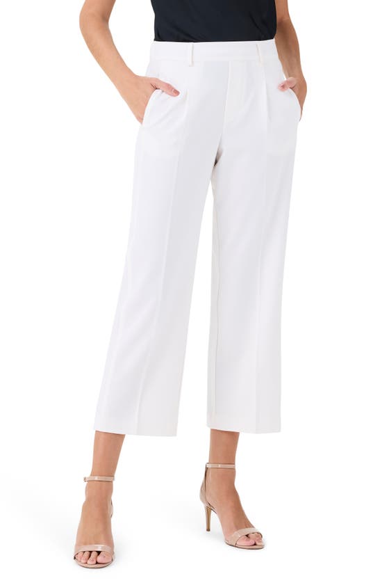 Shop Nic + Zoe Nic+zoe Wide Leg Crop Pants In Classic Cream