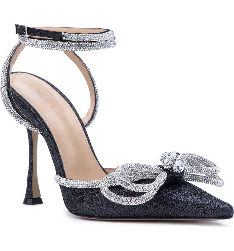 Mach & Mach Double Crystal Bow Pointed Toe Pump (Women) | Nordstrom