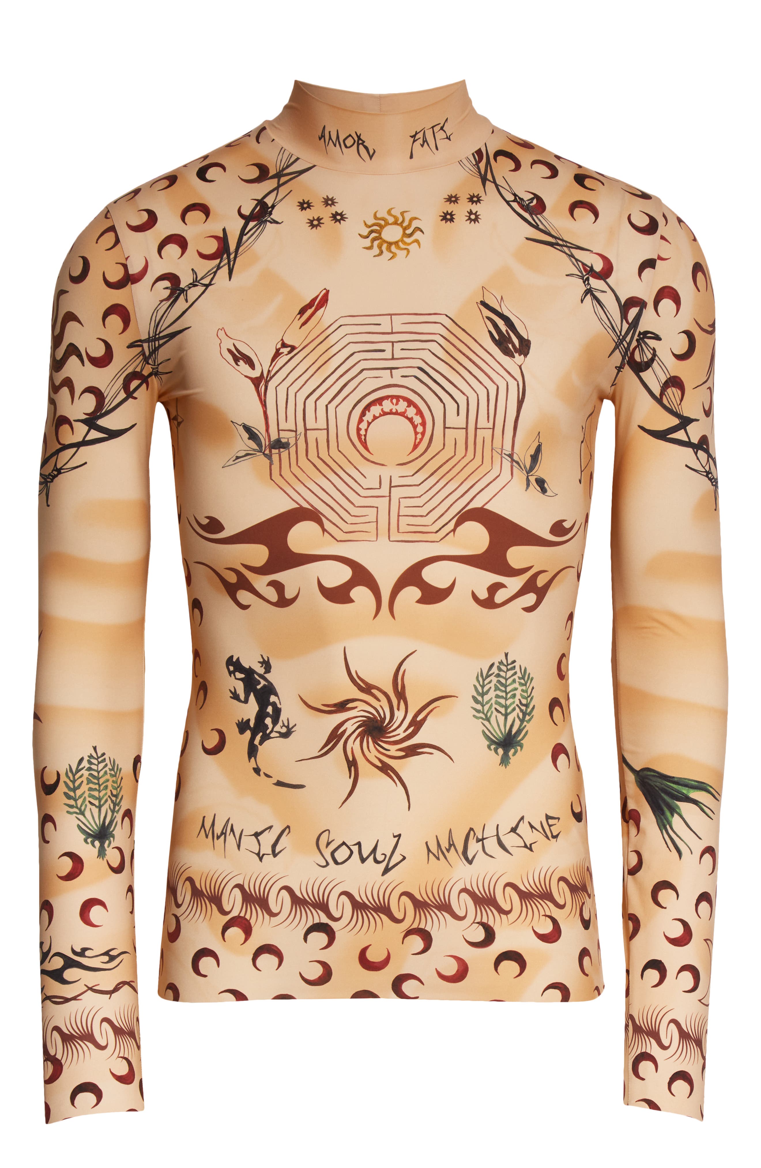 marine serre second tattoo skin 21AW top