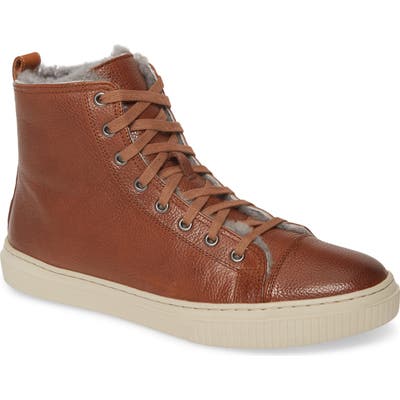 J & m 1850 Toliver Genuine Shearling Sneaker, Brown