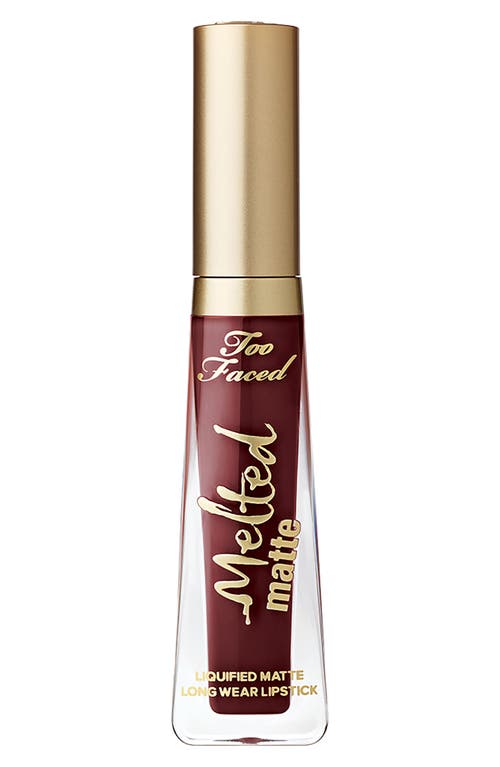 Too Faced Melted Matte Liquid Longwear Lipstick in Drop Dead Red at Nordstrom