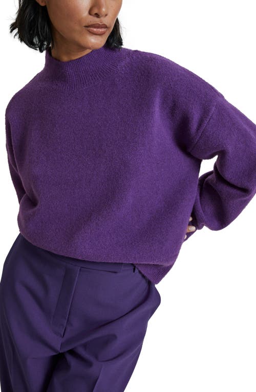 & Other Stories Mock Neck Sweater in Purple
