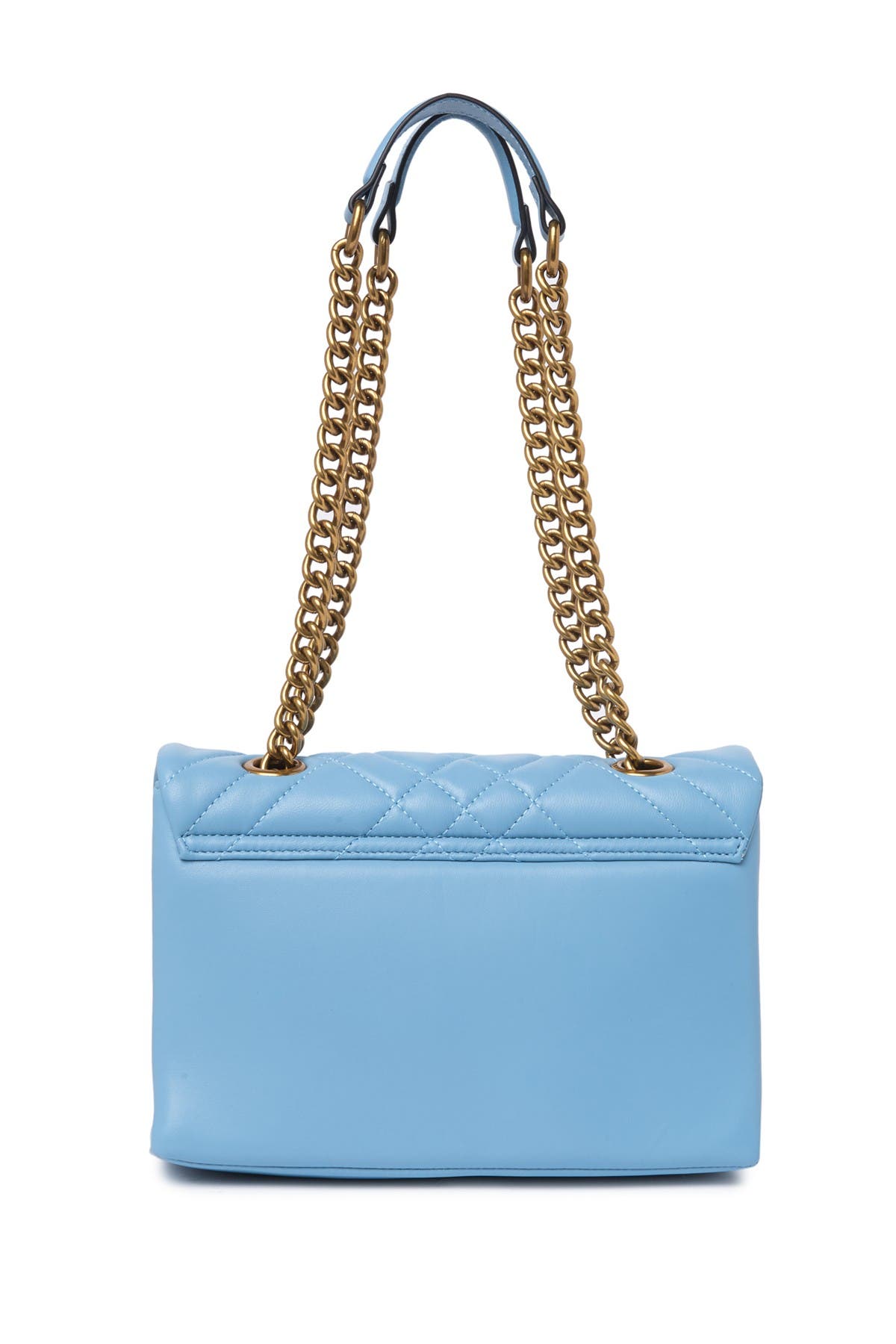 Kg Kurt Geiger Brixton Lock Quilted Leather Shoulder Bag In Blue | ModeSens