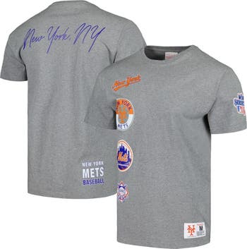 Mitchell & Ness Men's Mitchell & Ness Heather Gray New York Mets  Cooperstown Collection City Collection T-Shirt