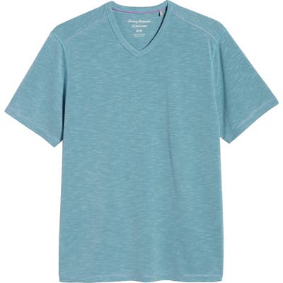 Big & Tall Tommy Bahama Tropicool Paradise V-Neck T-Shirt - Blue