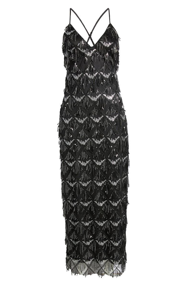 Lulus Marvelous Moment Sequin Fringe Gown | Nordstrom