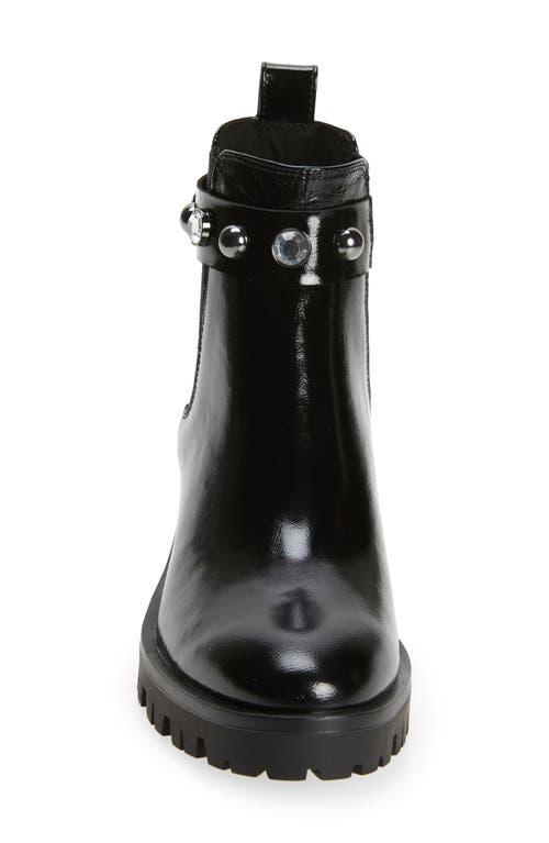 Karl Lagerfeld Paris Porshay Lug Sole Bootie In Black/black