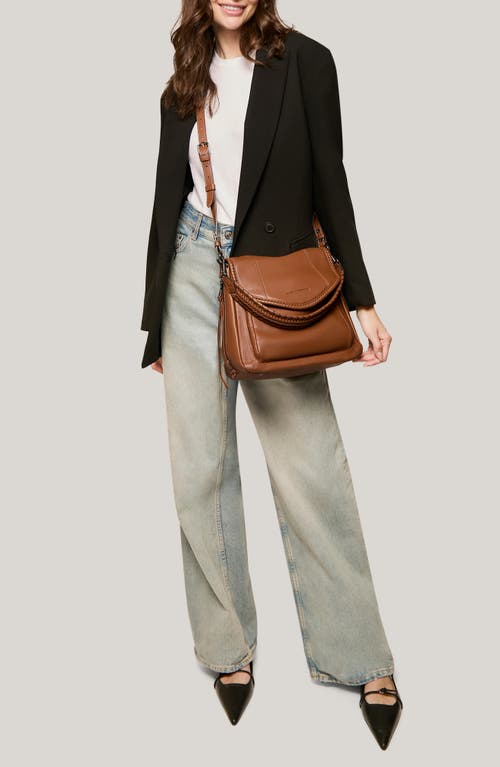 Aimee Kestenberg All For Love Convertible Leather Shoulder Bag In Chestnut W Gunmetal