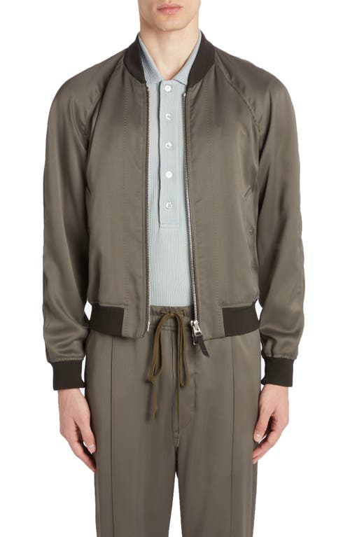 TOM FORD Fluid Cady Bomber Jacket Brown at Nordstrom, Us