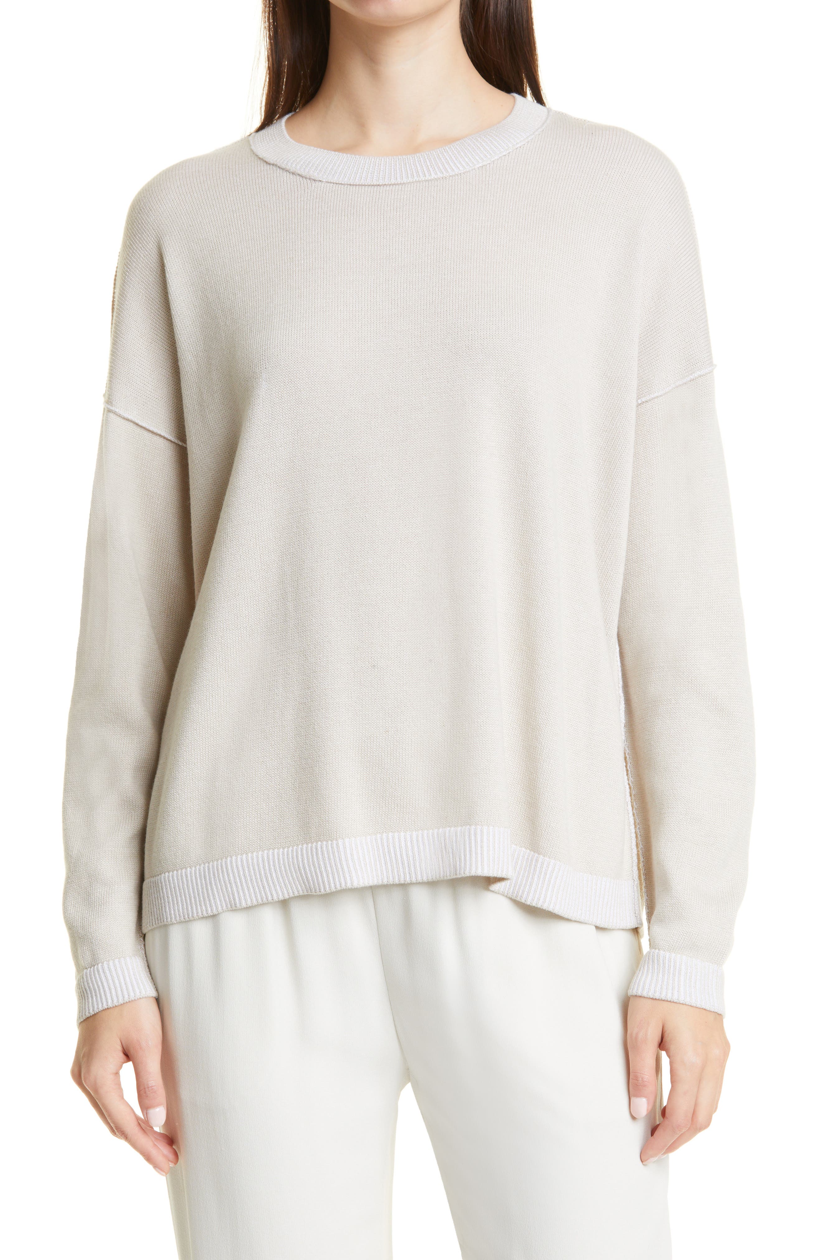 Eileen Fisher Boxy Crewneck Sweater 