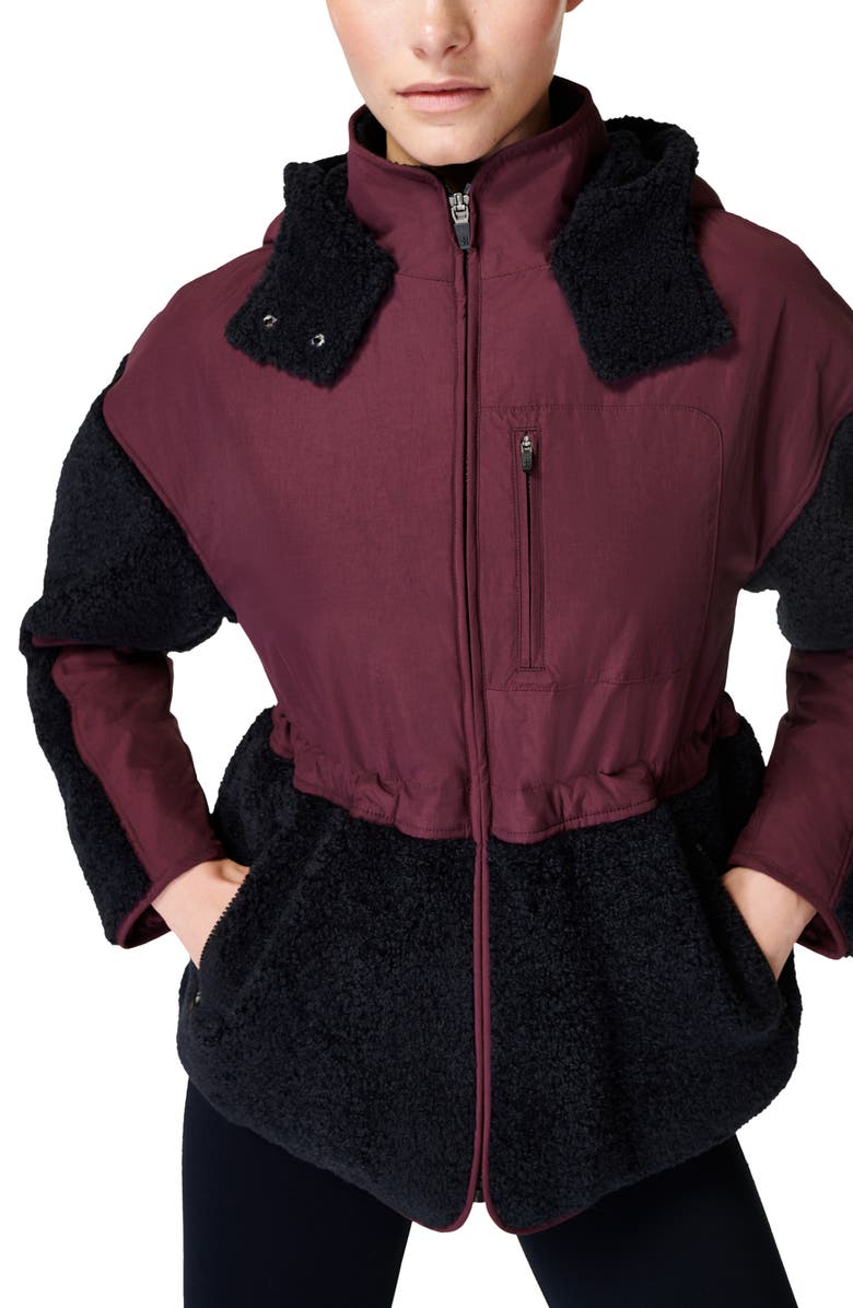 Sweaty Betty Fleece Block Hooded Technical Jacket | Nordstromrack