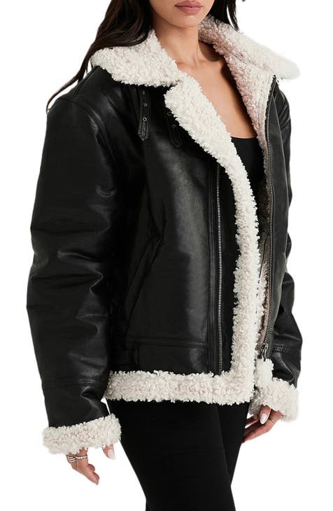 Mixed Material Bomber Jacket - Women - Ready-to-Wear