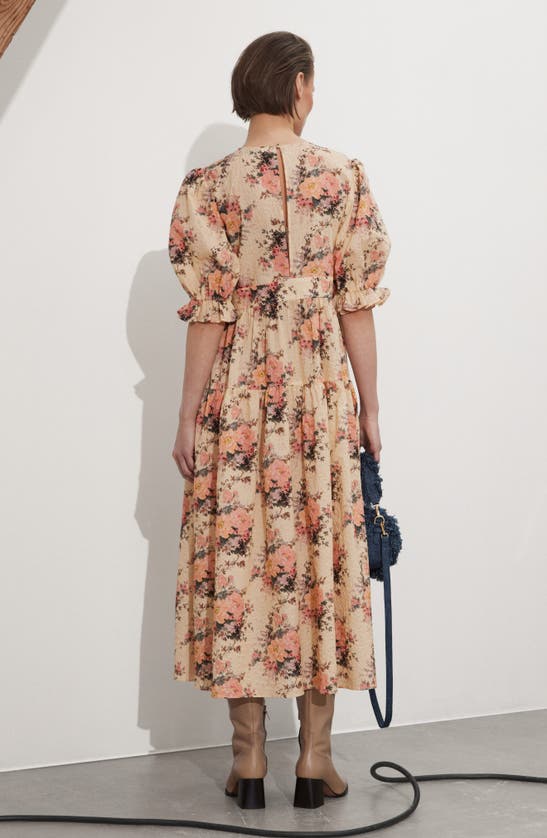 Shop & Other Stories Floral Print Dress In Yellow Dusty Light