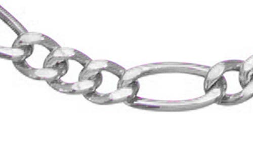 Shop Fzn Figaro Chain Necklace In Silver