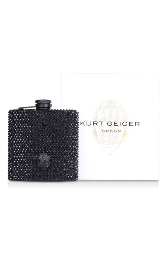 Shop Kurt Geiger Crystal Flask In Black