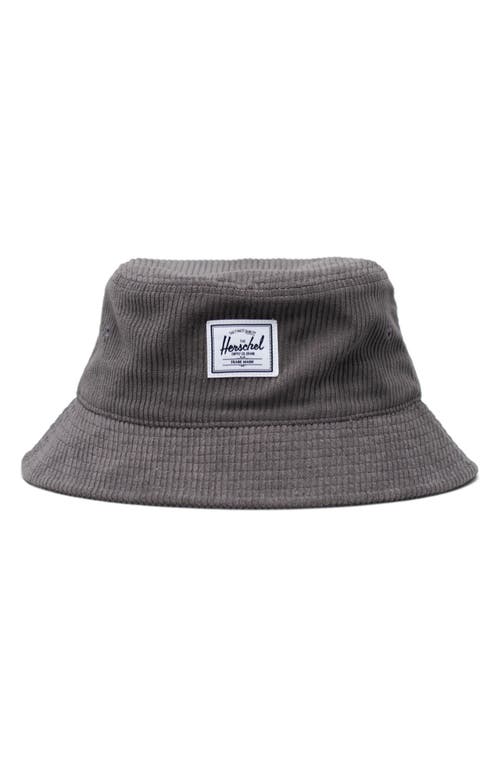 Herschel Supply Co. Norman Corduroy Bucket Hat in Cool Grey at Nordstrom, Size Small