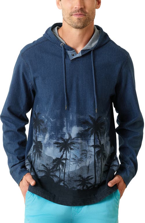 Tommy Bahama Palm Flurry Baja Pullover Hoodie in Indigo at Nordstrom, Size Large