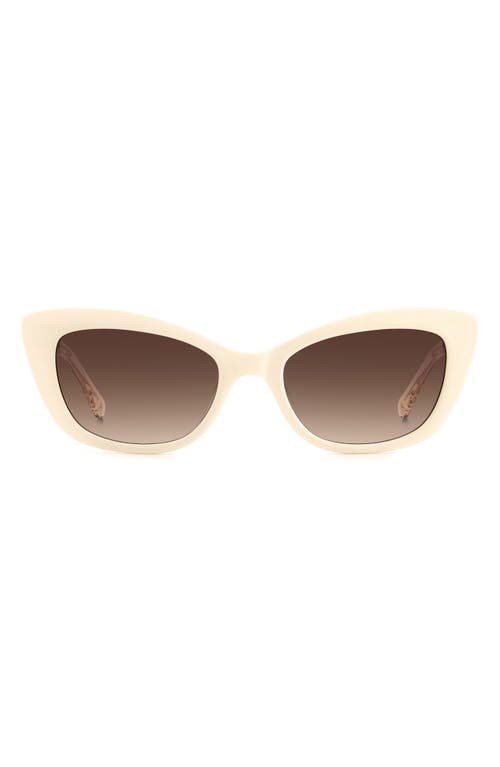 Kate Spade New York merida 54mm cat eye sunglasses in Beige /Brown Gradient at Nordstrom