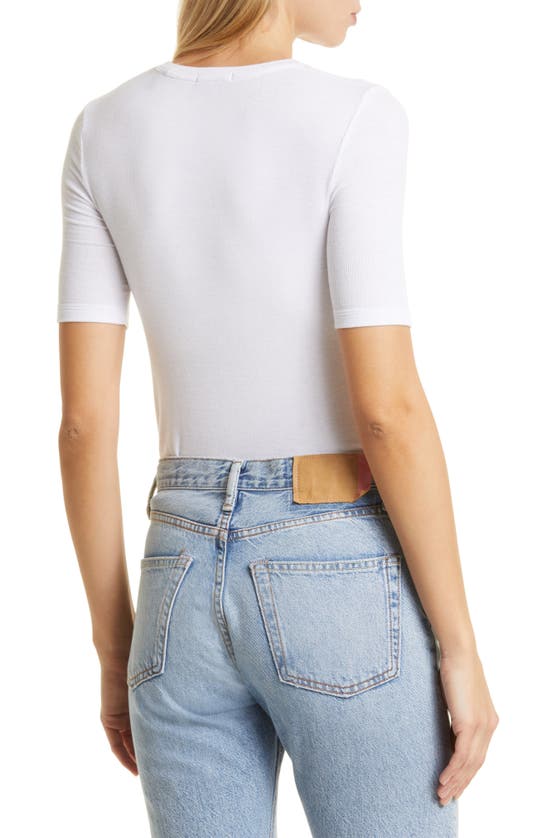 Shop Atm Anthony Thomas Melillo Stretch Modal Crewneck Top In White