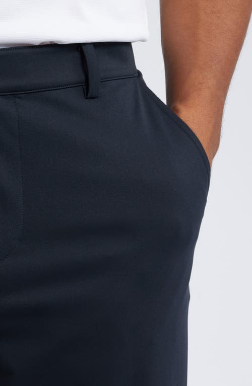 Shop Mizzen + Main Mizzen+main Upton Flat Front Chinos In Black Solid