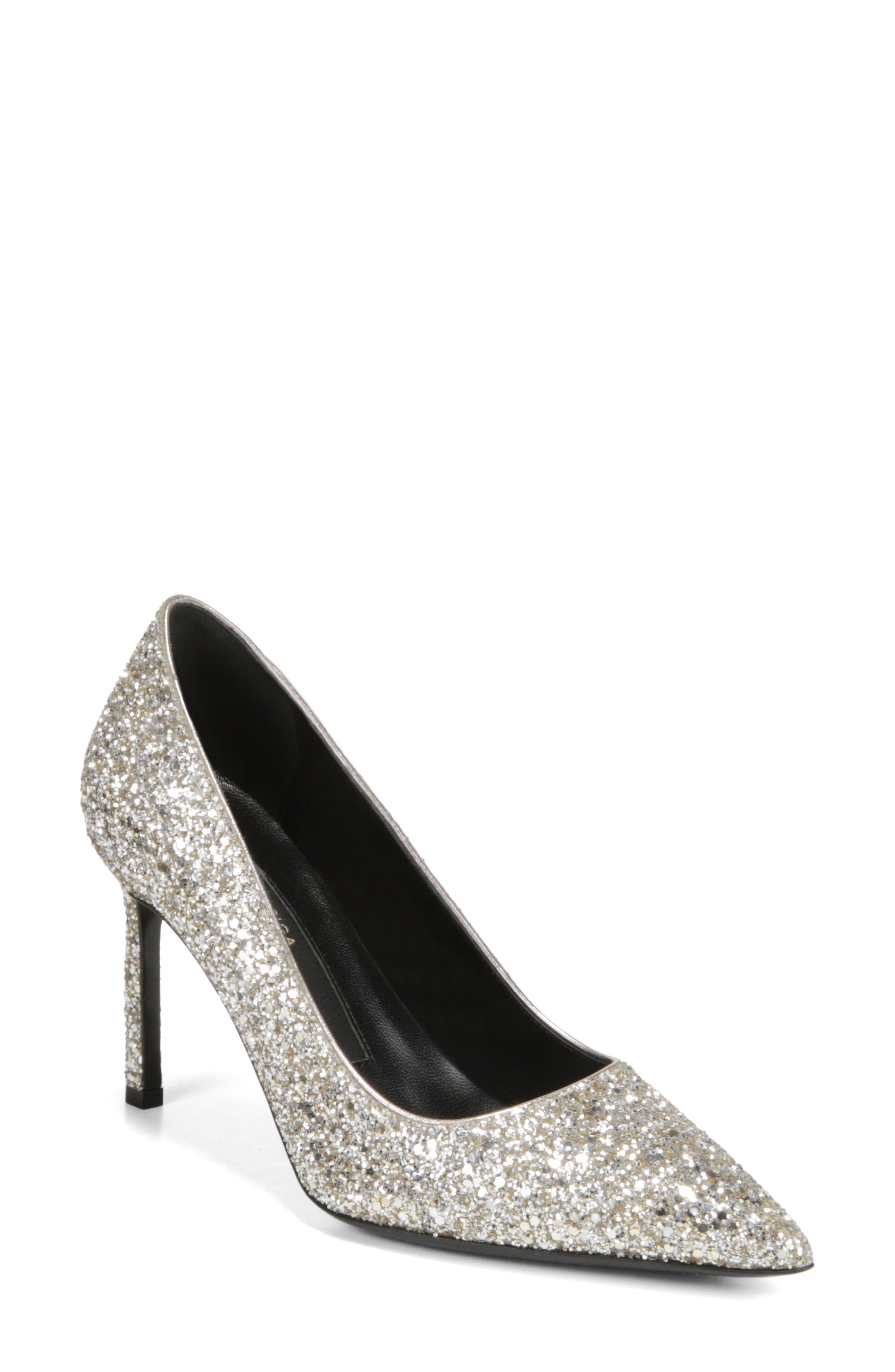 Via Spiga Nikole 3 Glitter Pump, Metallic