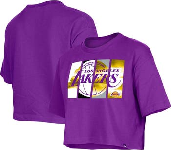 New Era Women's New Era Purple Los Angeles Lakers Cropped T-Shirt
