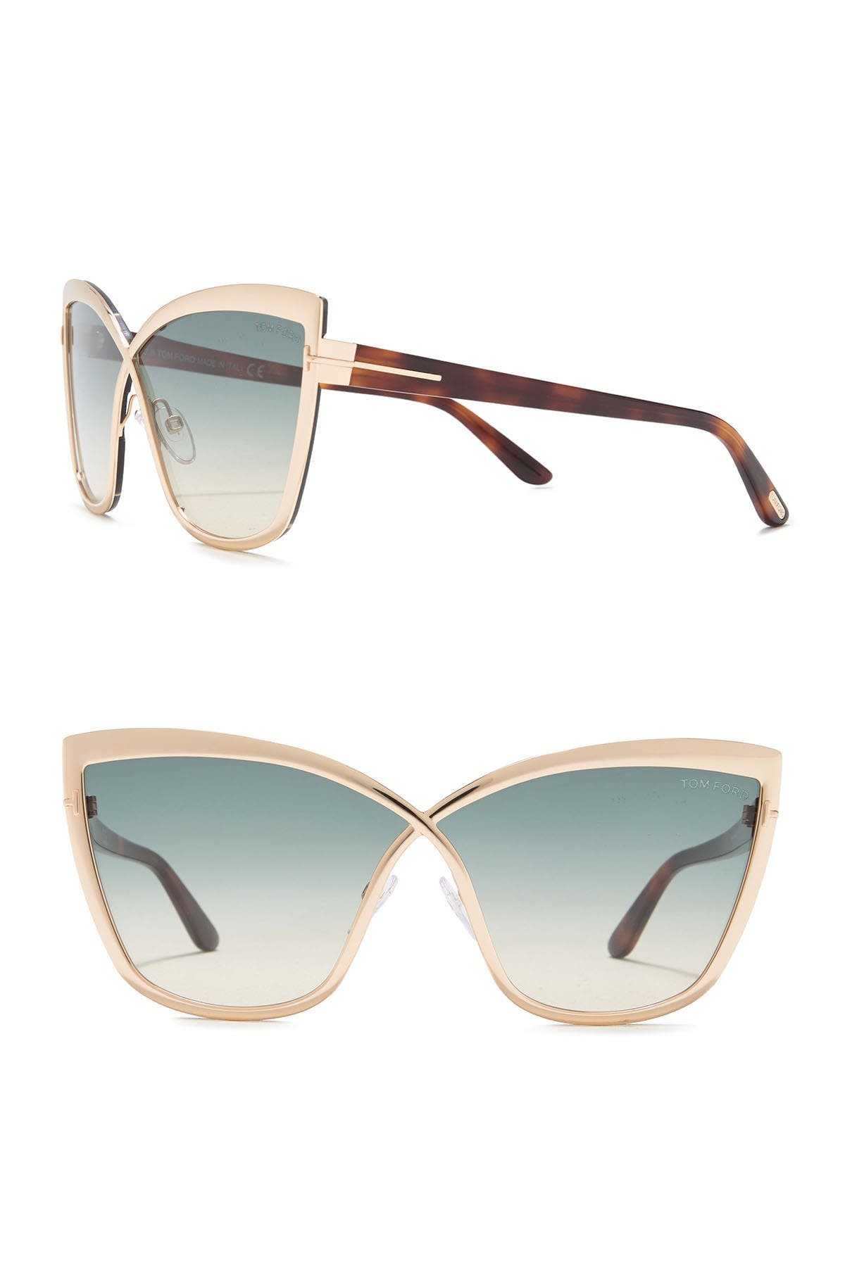 tom ford 68mm butterfly sunglasses