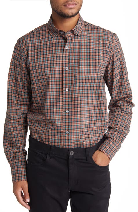 Saturated Plaid Button-Up Shirt