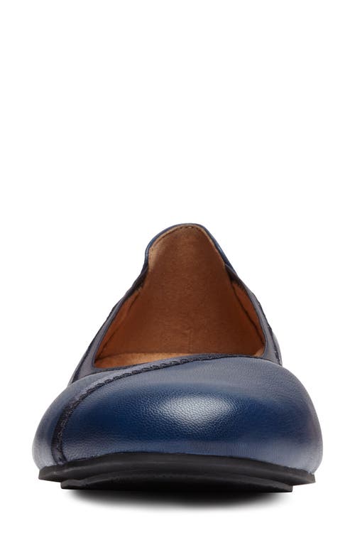 Shop Vionic Caroll Flat In Navy Leather