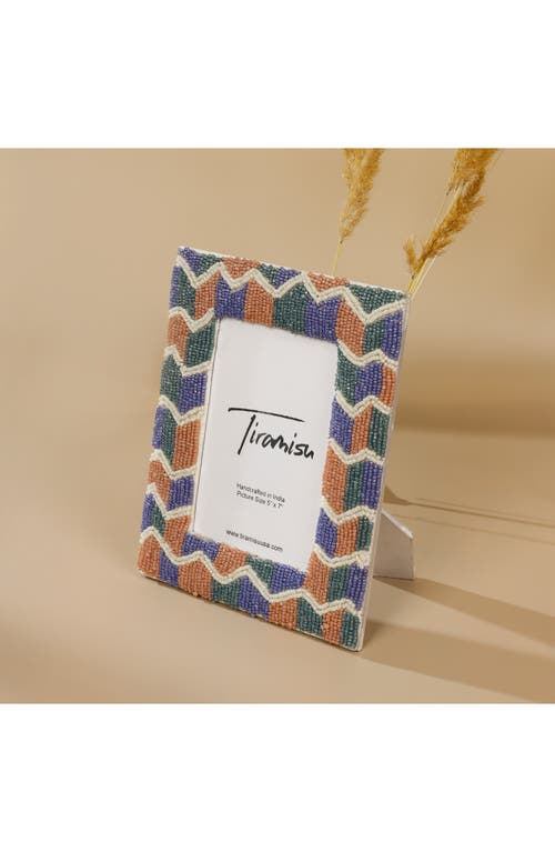 Tiramisu Kaleidocraft Beaded Picture Frame In Blue Multi