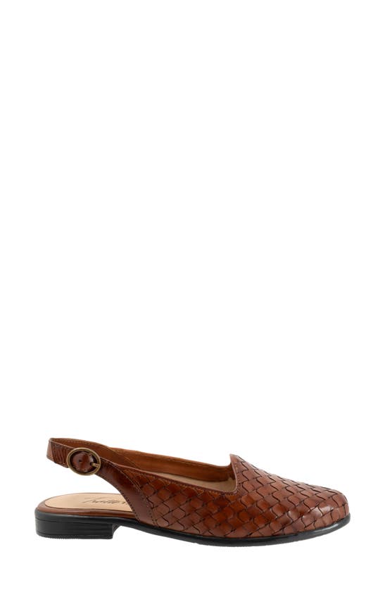 Trotters Lea Slingback Flat In Brown