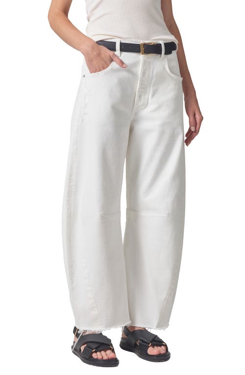 Citizens of Humanity Horseshoe Frayed Superhigh Waist Ankle Barrel Jeans Jicama at Nordstrom,