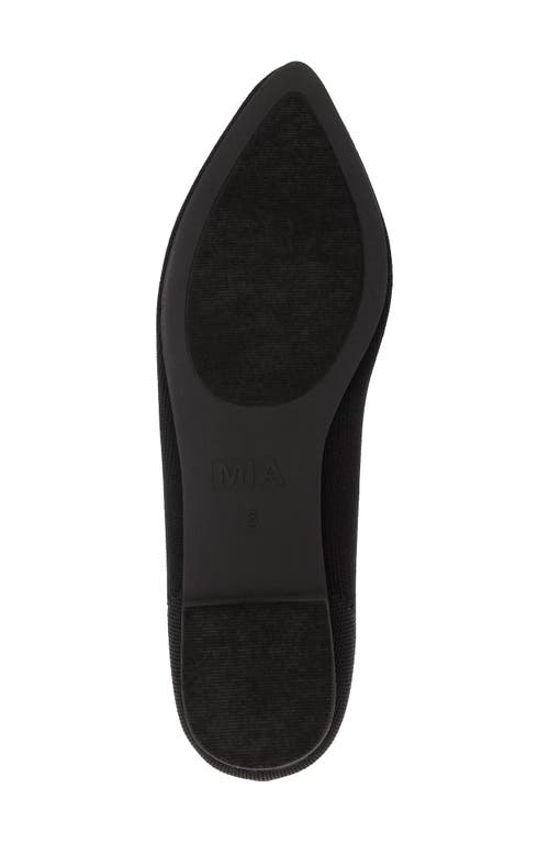Mia Kylia Pointed Toe Mary Jane Flat In Black