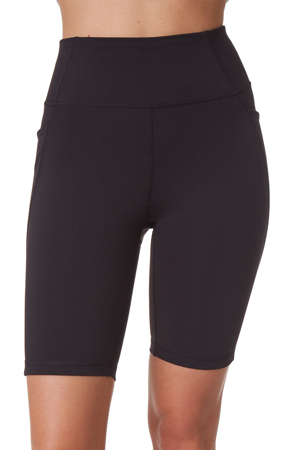 X By Gottex Active High Waisted Biker Shorts In Black