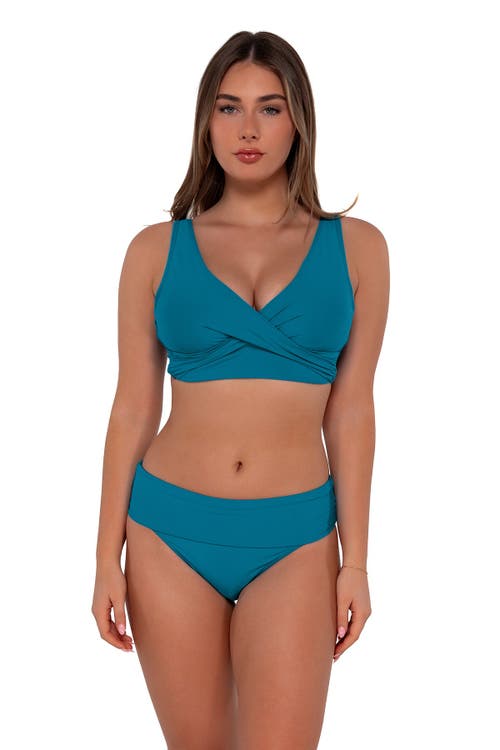 Shop Sunsets Hannah High Waist In Avalon Teal