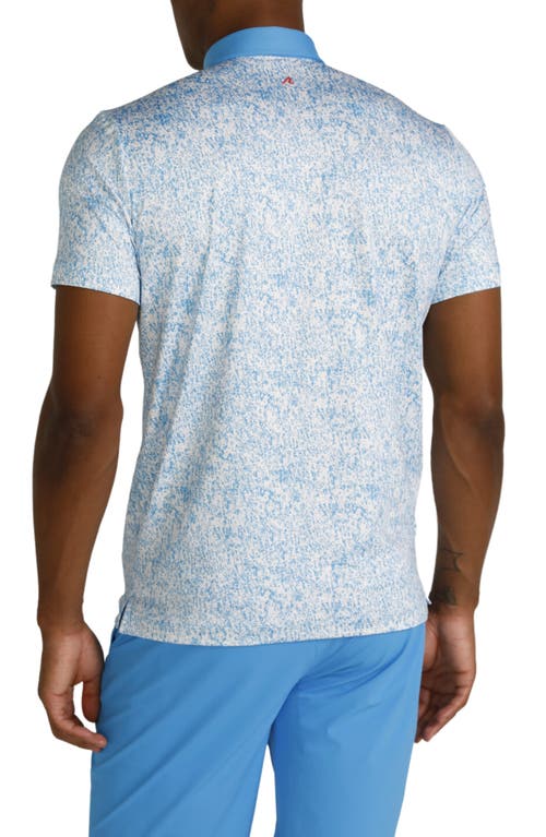 Redvanly Men's Canon Digital Polo Shirt In Malibu Blue
