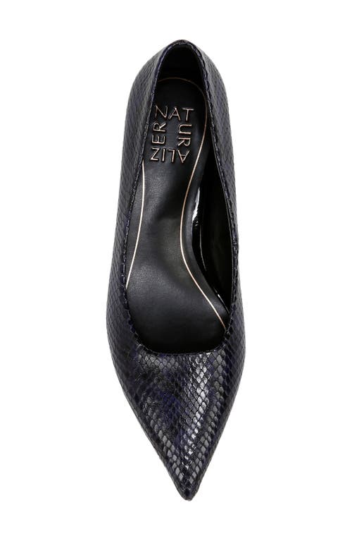 Shop Naturalizer Natalia Pointed Toe Kitten Heel Pump In Midnight Blue